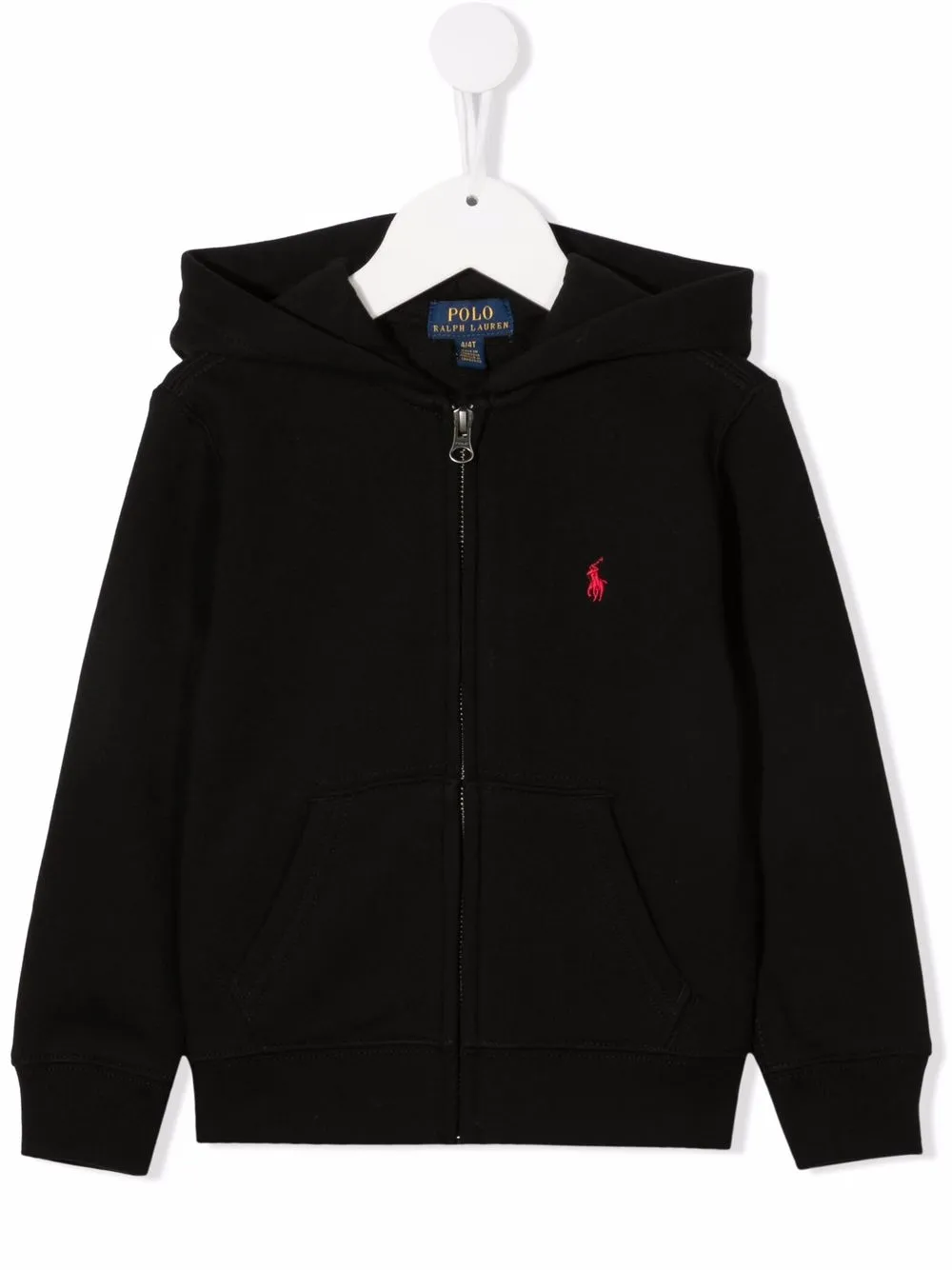 Ralph Lauren Kids embroidered-logo hoodie - Black