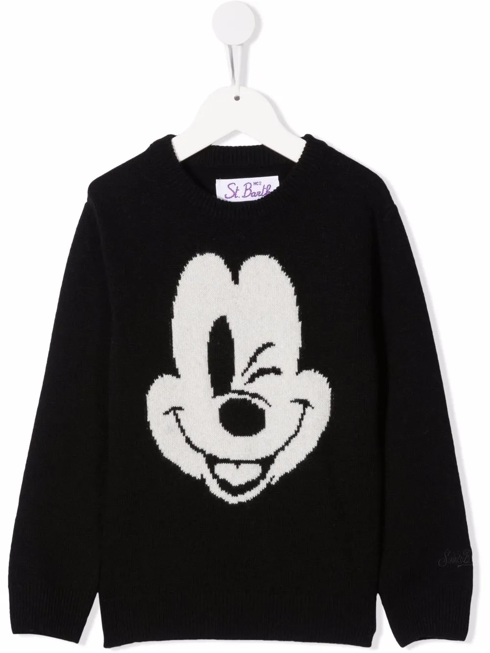 

MC2 Saint Barth Kids suéter con motivo de Mickey Mouse - Negro