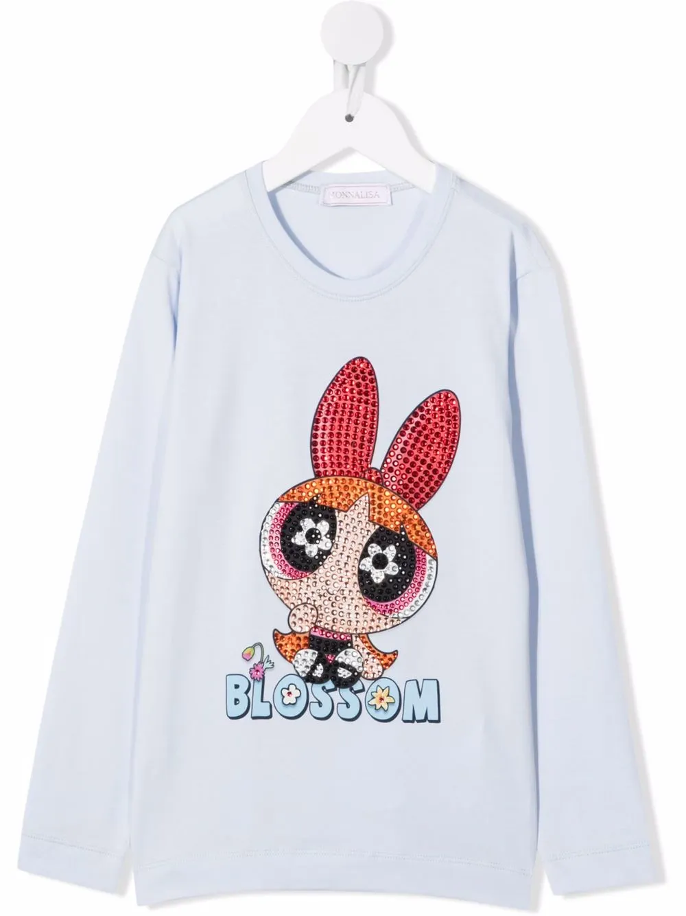 фото Monnalisa футболка с длинными рукавами и пайетками