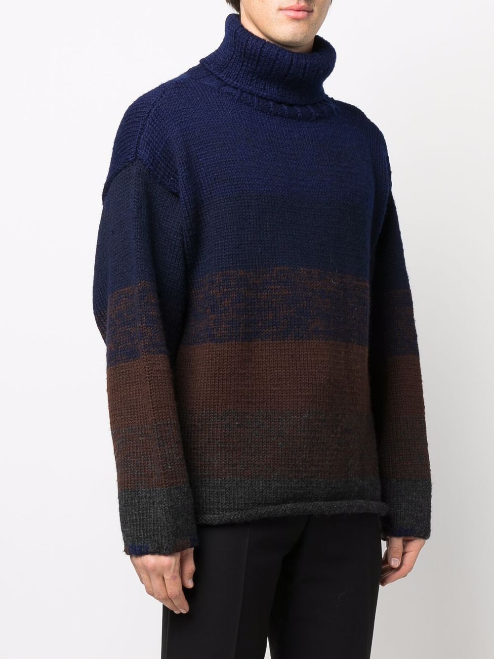 фото Dries van noten pre-owned 1990s colour-block knitted jumper