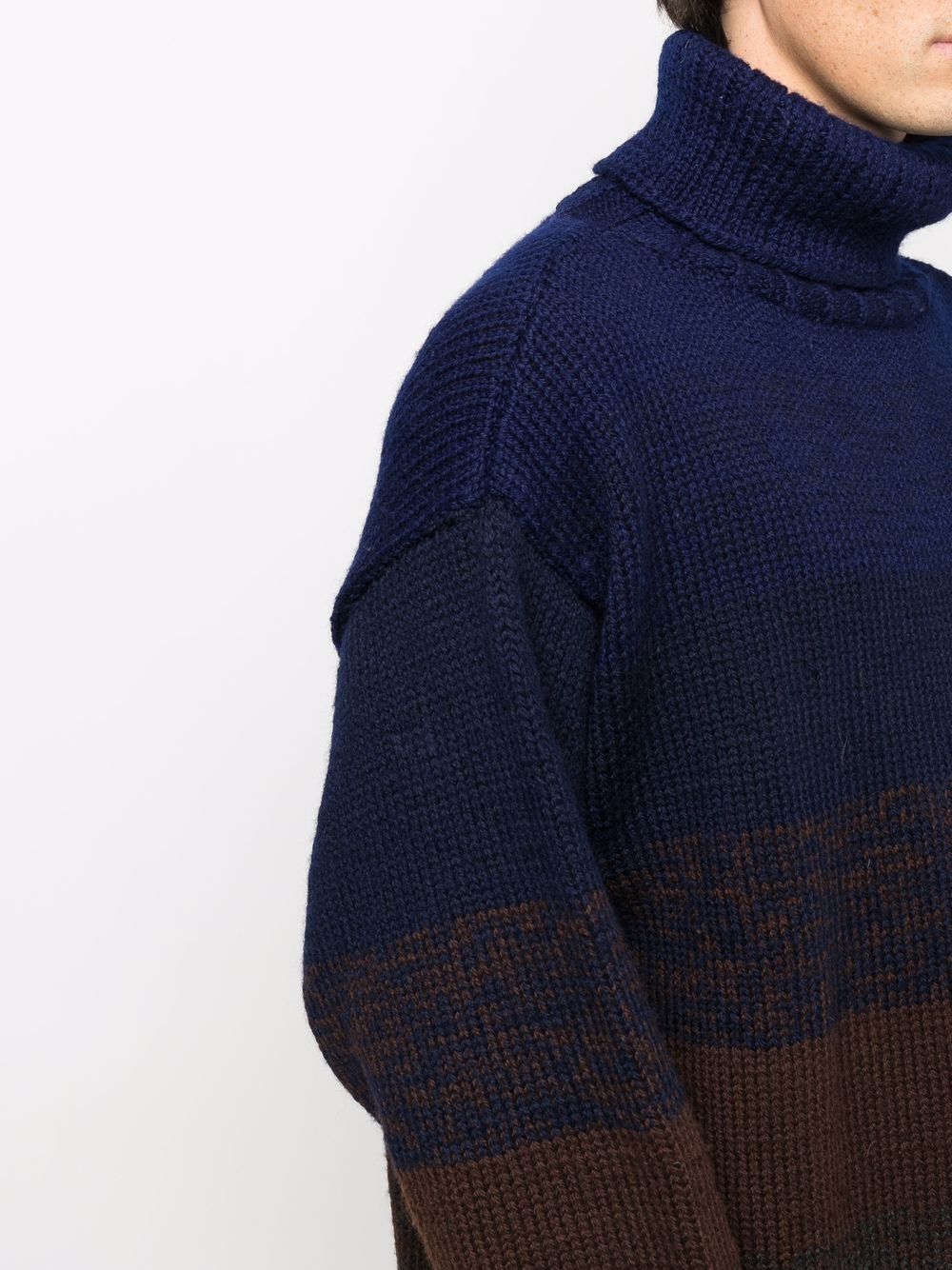 фото Dries van noten pre-owned 1990s colour-block knitted jumper