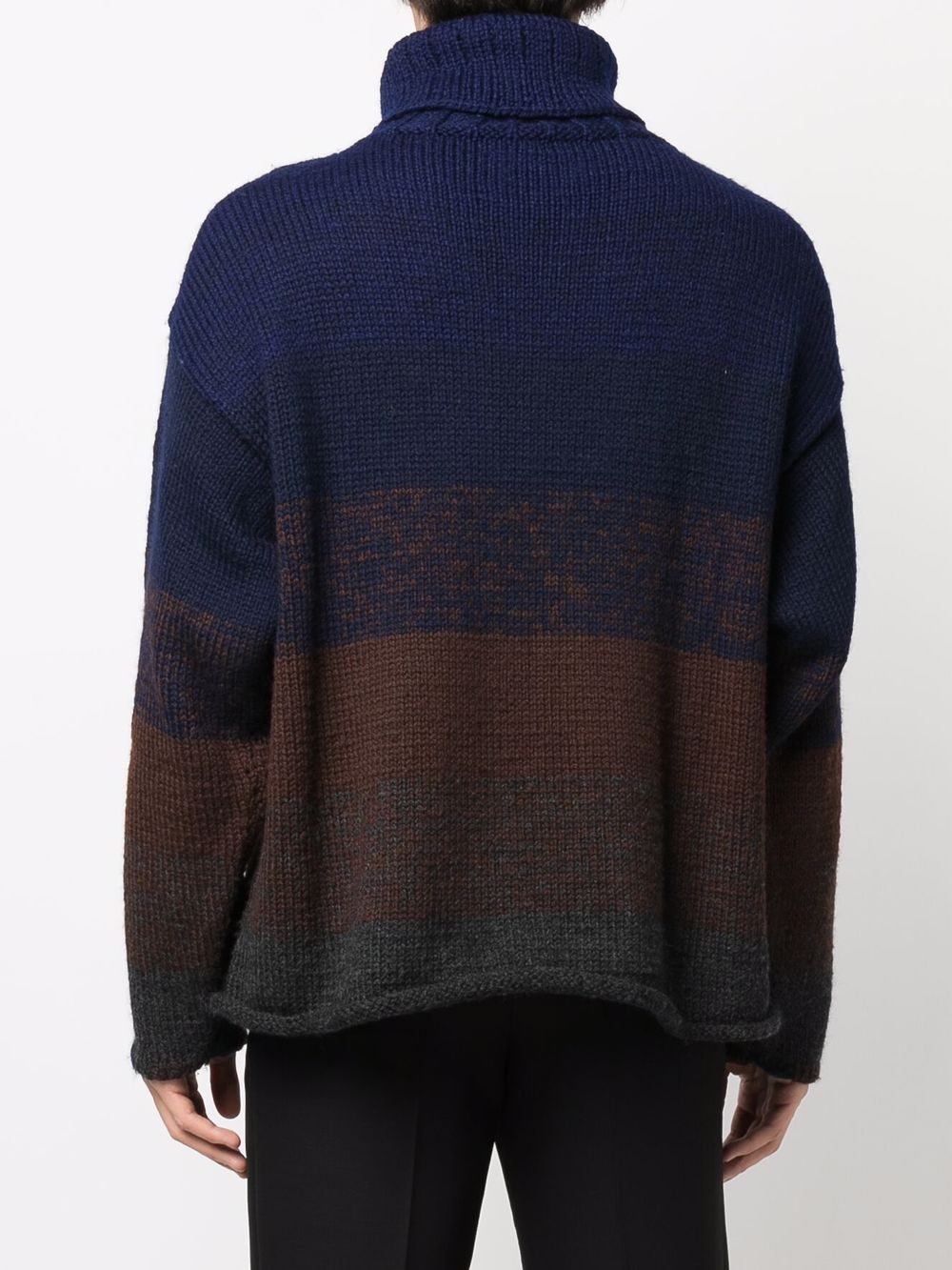 фото Dries van noten pre-owned 1990s colour-block knitted jumper