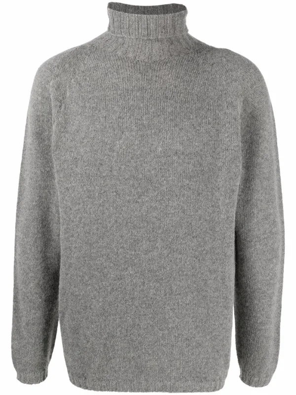 Lardini roll-neck wool-blend Jumper Grey FARFETCH IN