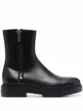 Santoni low-heel leather boots - Black