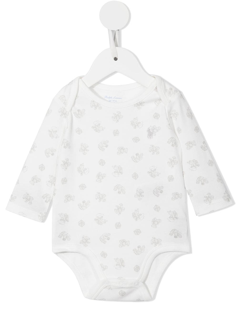 Image 1 of Ralph Lauren Kids Bear-print cotton bodysuit