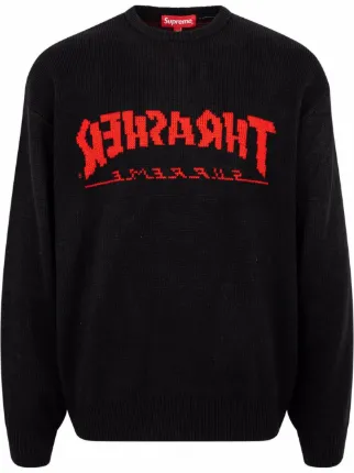 Thrasher red outlet sweatshirt