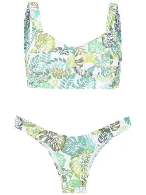 Amir Slama palm leaf print bikini