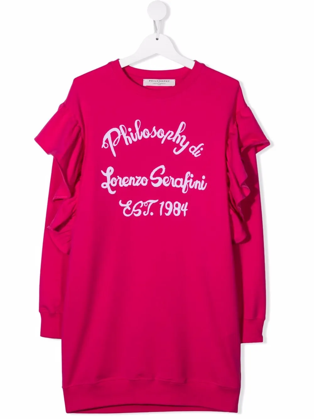 фото Philosophy di lorenzo serafini kids платье-свитер с оборками и логотипом