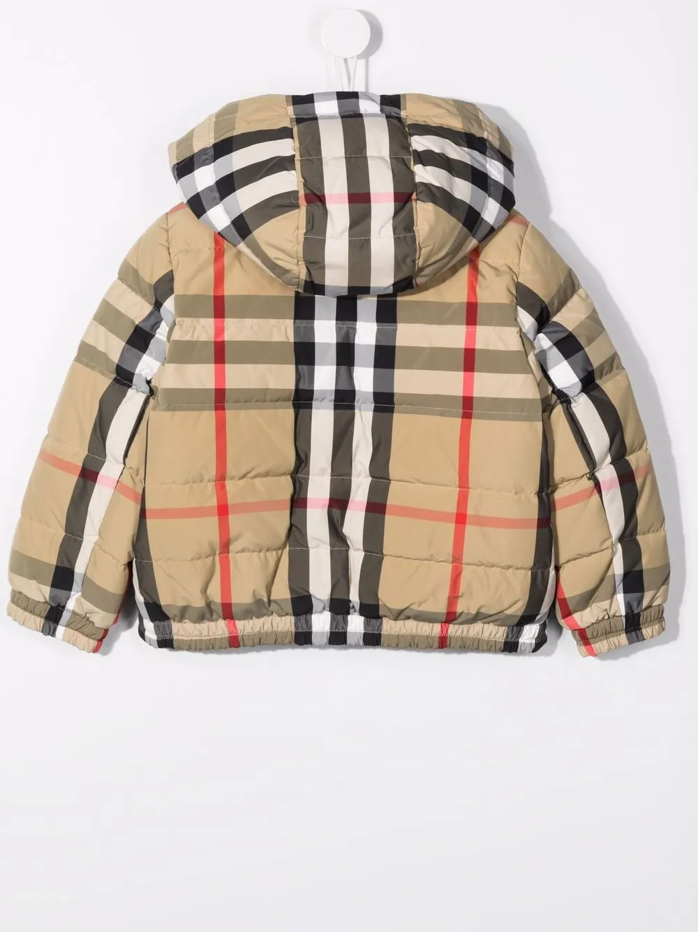 фото Burberry kids двусторонний пуховик в клетку