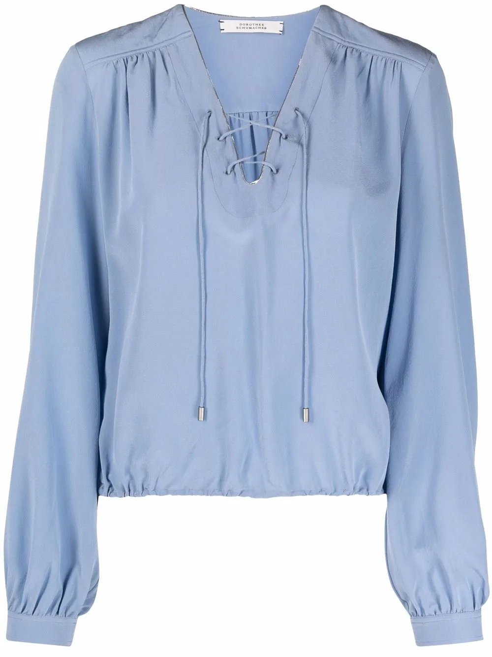 

Dorothee Schumacher lace-up silk blouse - Blue