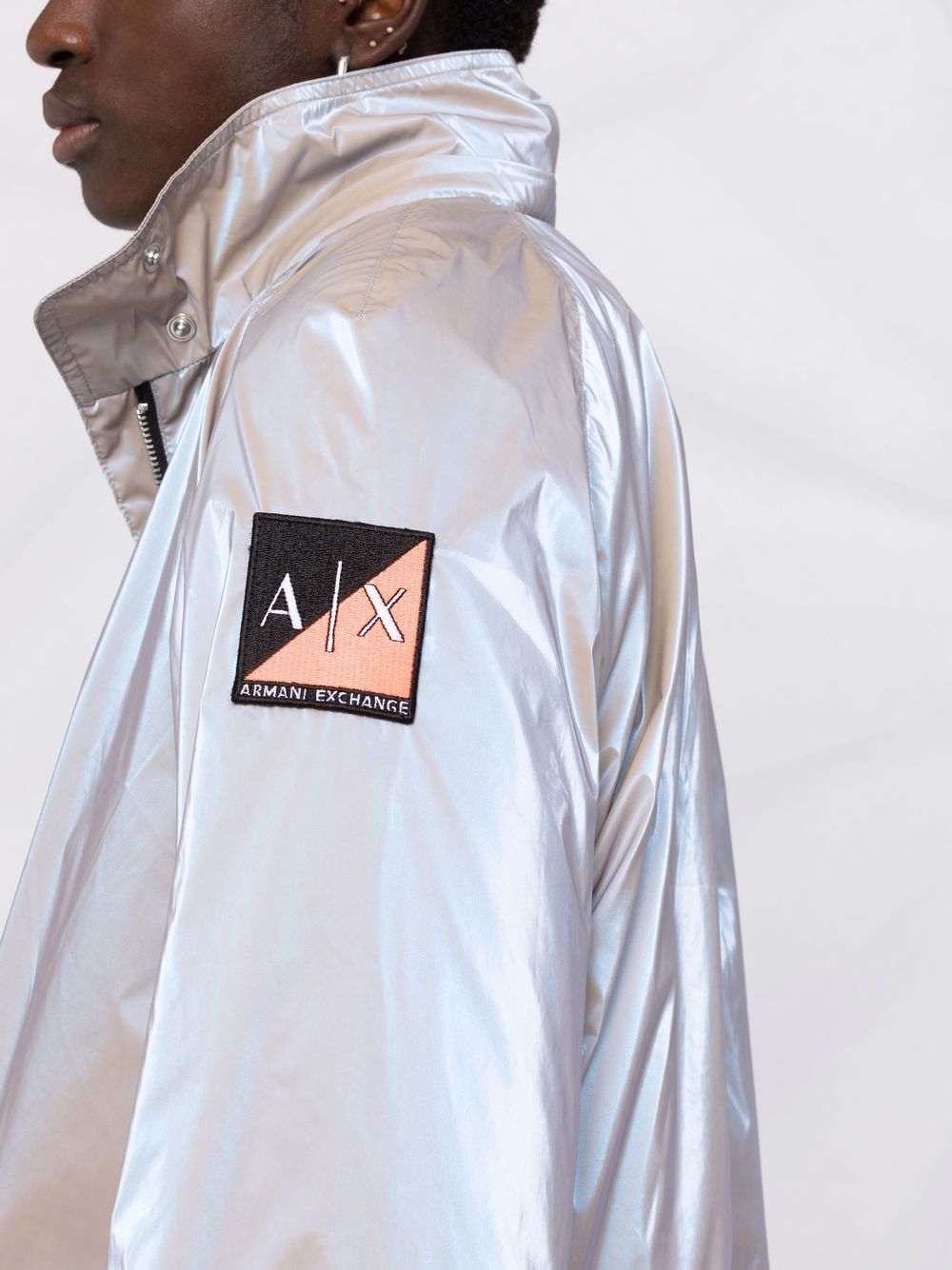 фото Armani exchange пальто с капюшоном и нашивкой-логотипом