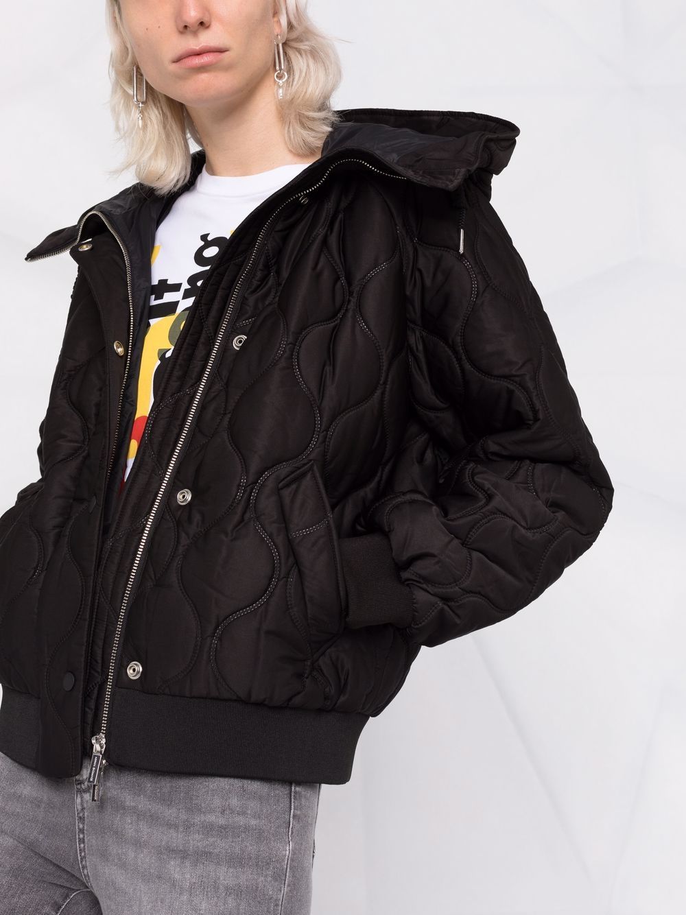 фото Armani exchange стеганая куртка с капюшоном