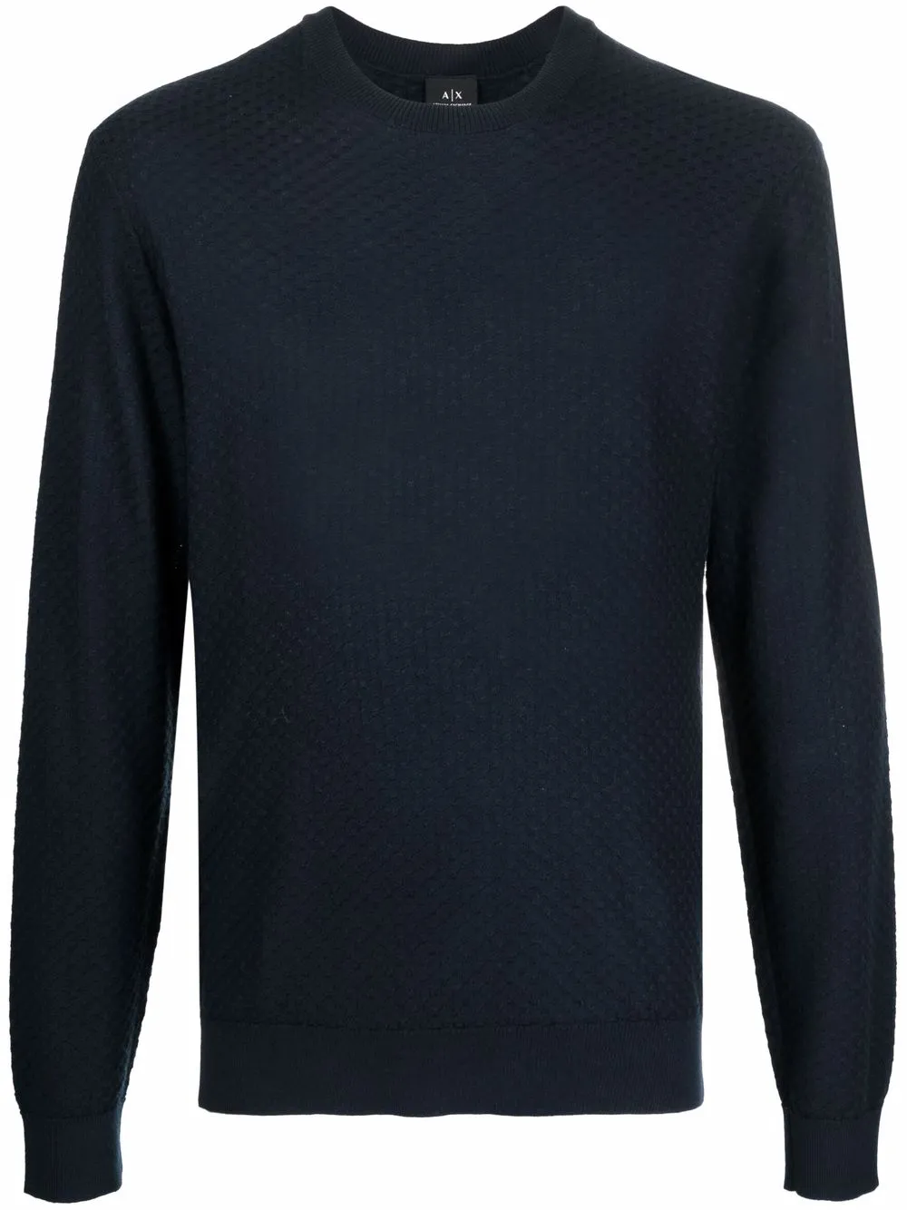Armani Exchange жаккардовый джемпер с круглым вырезом