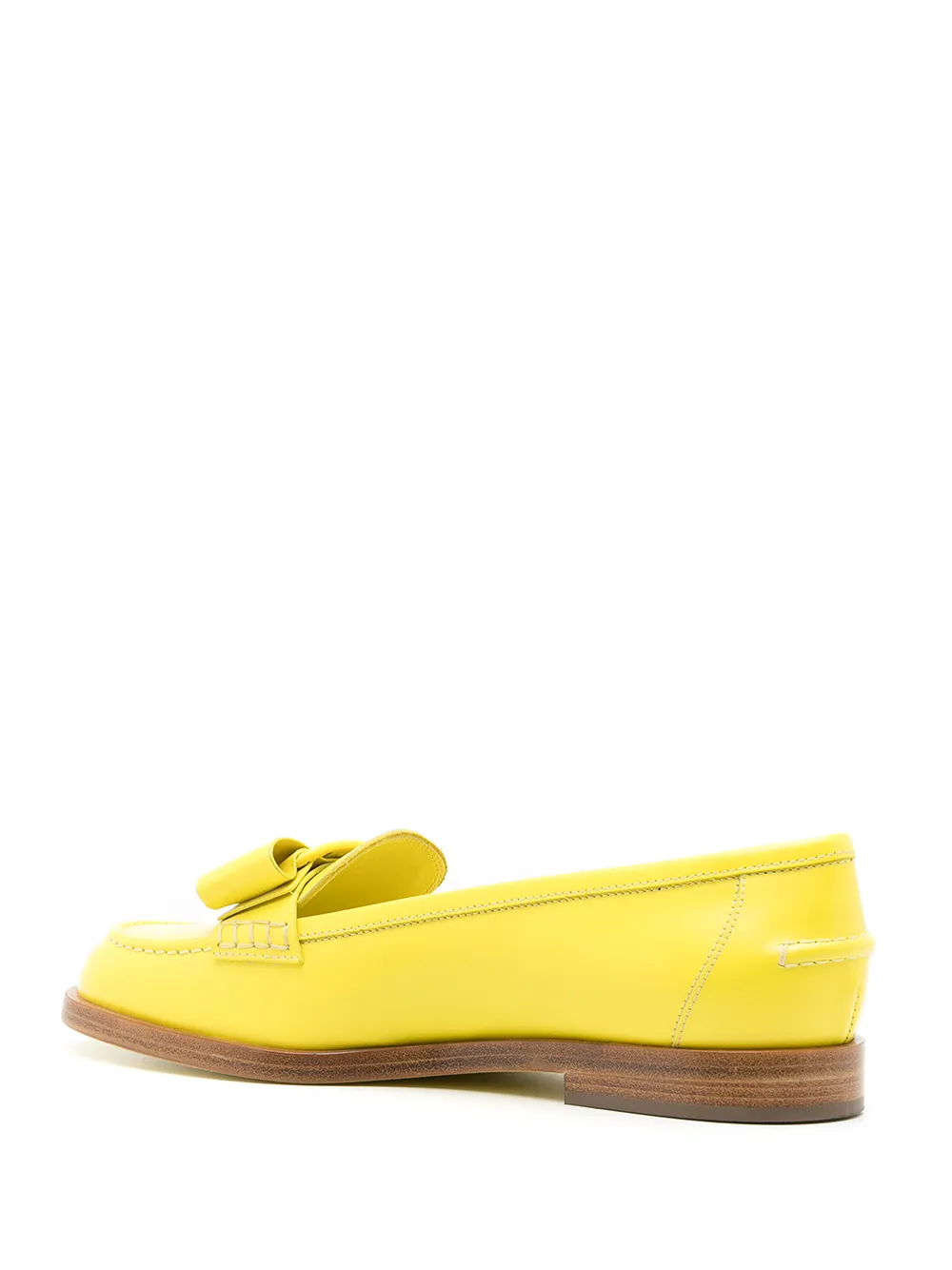Ferragamo Viva loafers met strik Geel