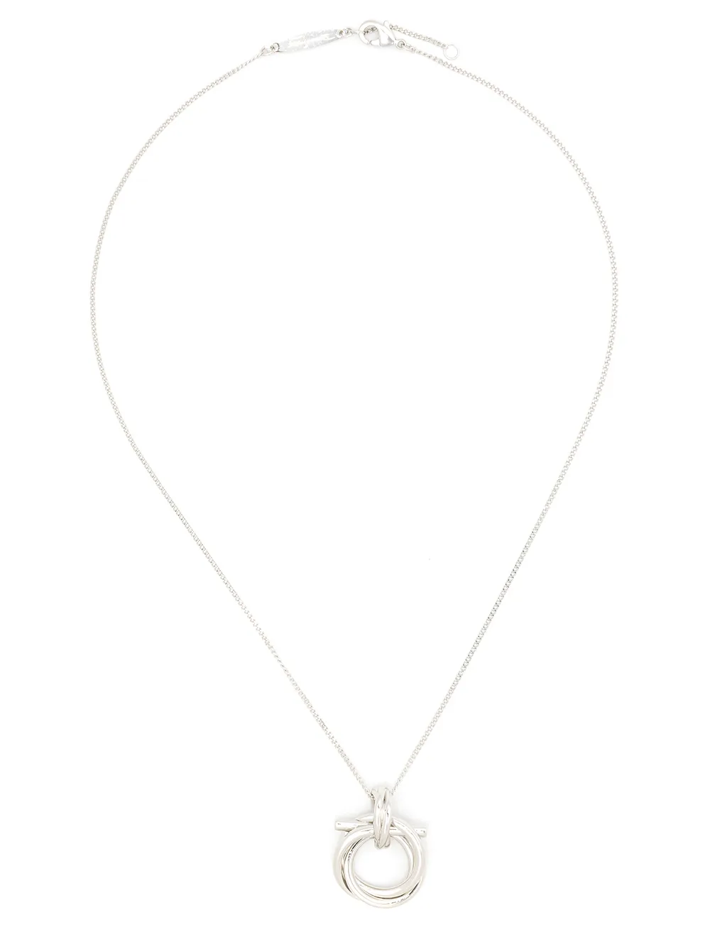  Ferragamo Gancini Pendant Necklace - Silver 