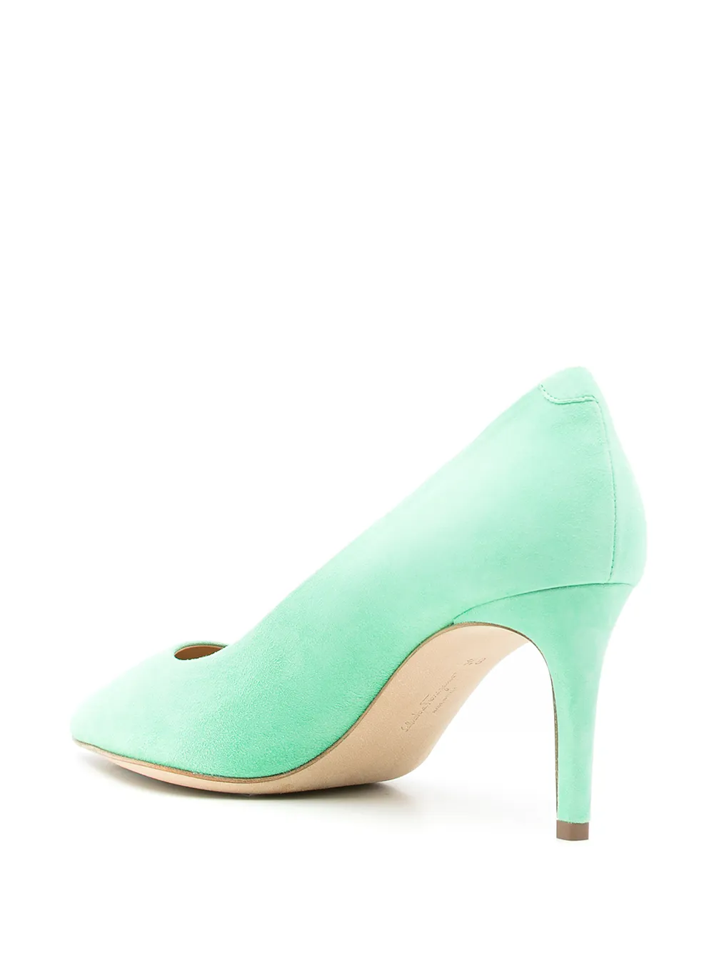 Ferragamo Ilary 70 suede pumps Green