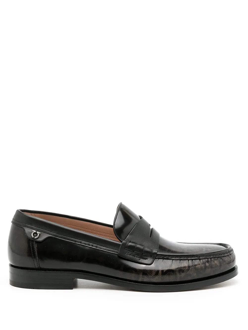 Ferragamo Port loafers met Gancini print Bruin