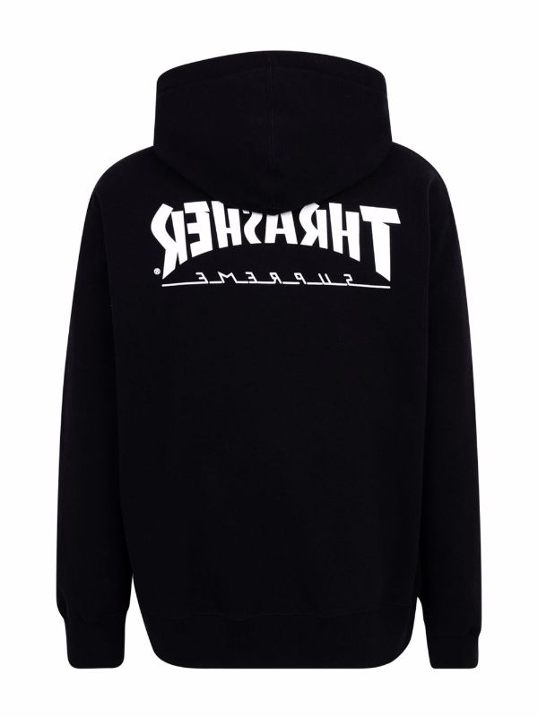 x Thrasher logo-print hoodie