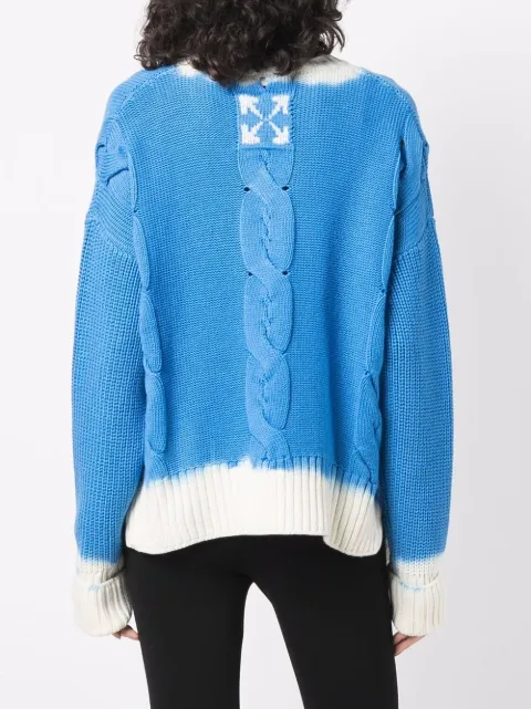off white tie dye jumper