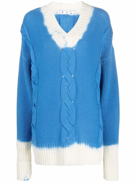 off white tie dye jumper