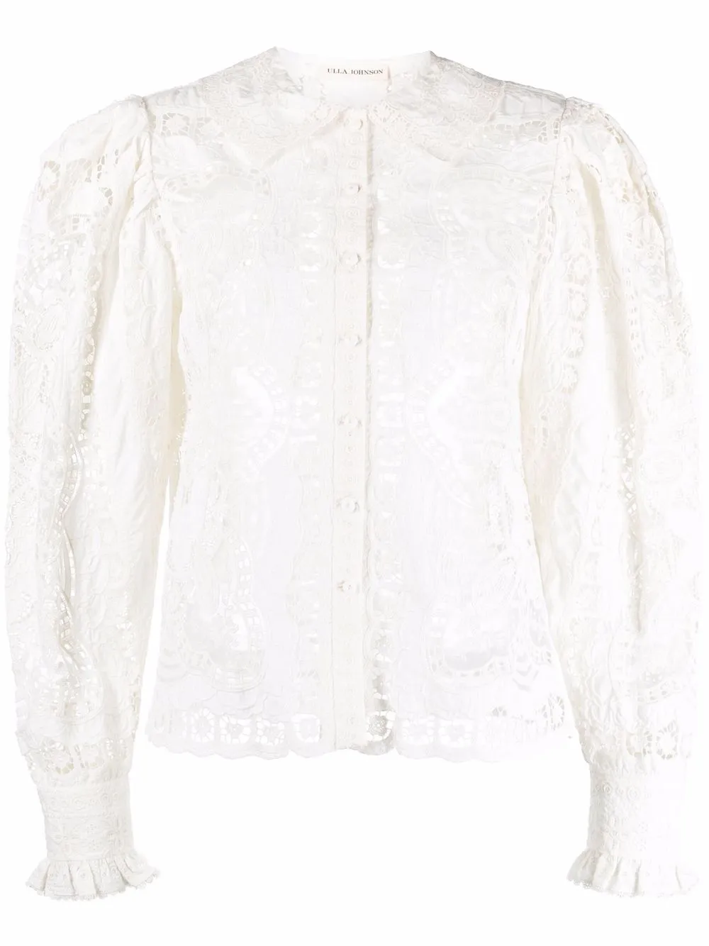 

Ulla Johnson Anabella floral-lace detail blouse - White