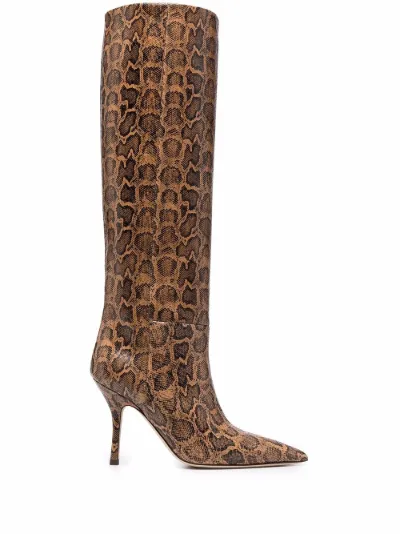 leopard print high boots