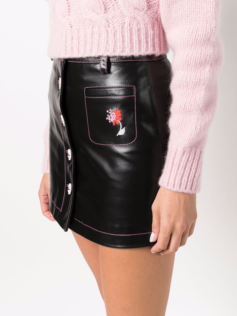 фото Cormio aurora leather mini skirt