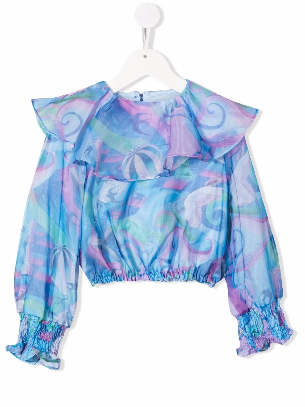 

Simonetta blusa con estampado fantasía - Azul