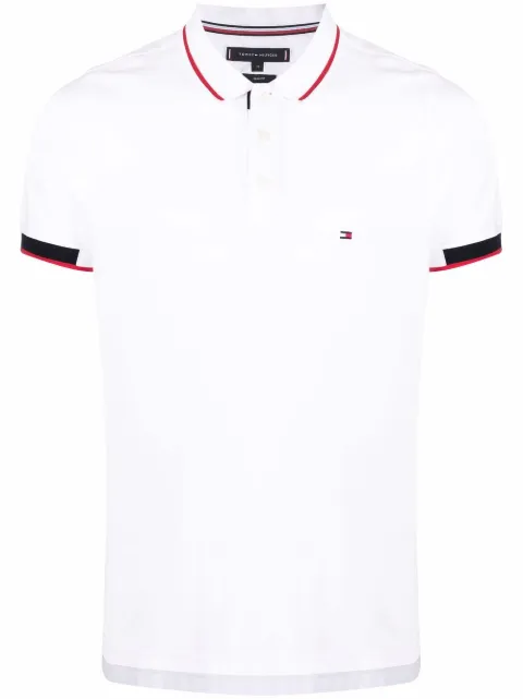 Tommy Hilfiger white tricolour polo 
