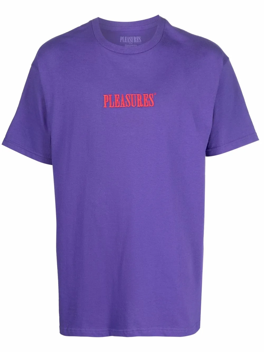 

Pleasures playera manga corta con logo bordado - Morado