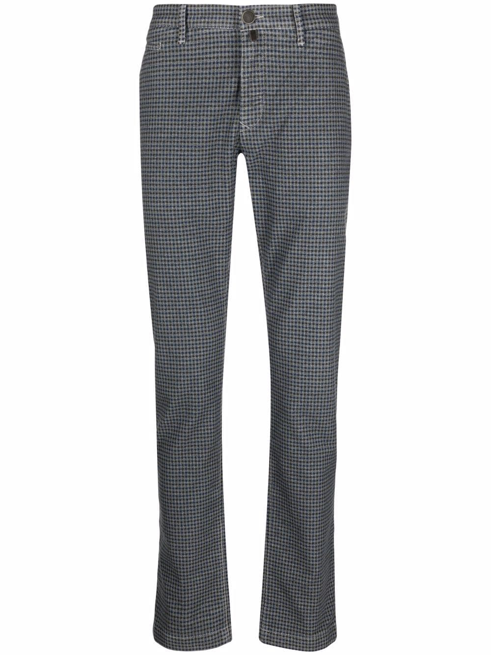 

Jacob Cohen pantalones slim con motivo de cuadros - Gris