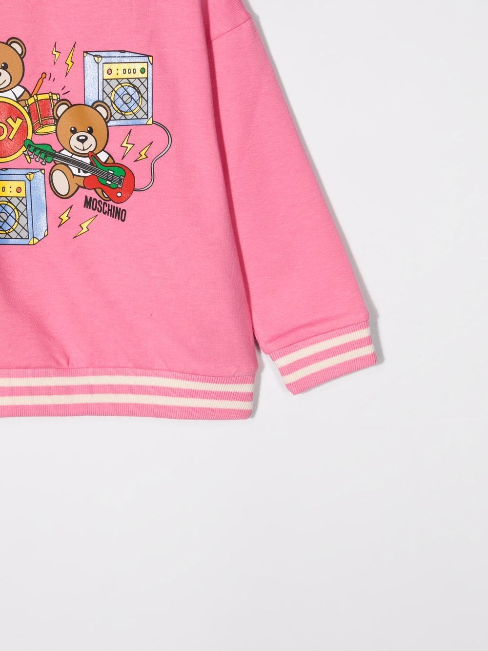 фото Moschino kids толстовка с круглым вырезом и принтом teddy bear