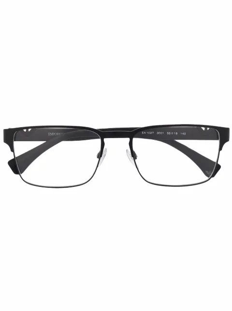 Emporio Armani Armação de óculos quadrada com logo