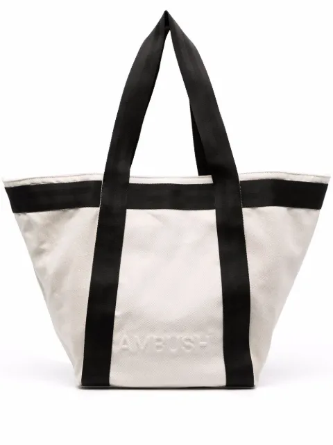 AMBUSH medium logo-embossed tote bag