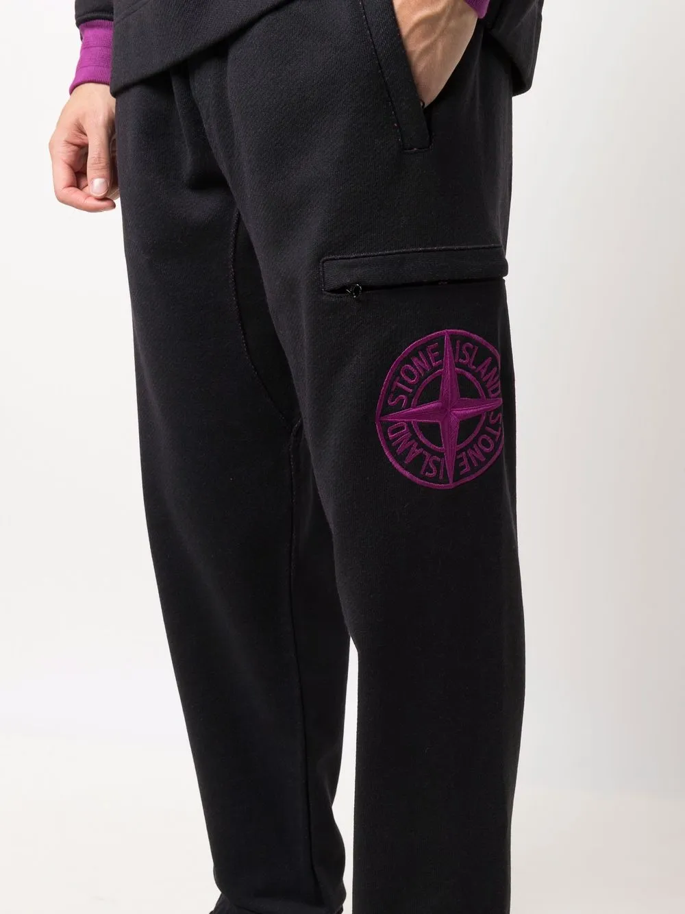 фото Stone island спортивные брюки с вышитым логотипом