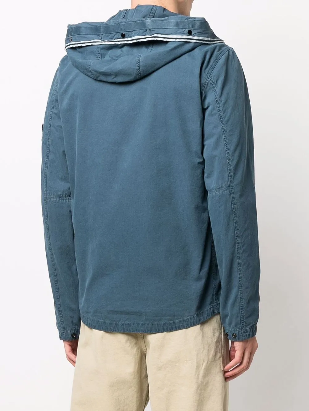 фото Stone island куртка с нашивкой-логотипом compass и капюшоном