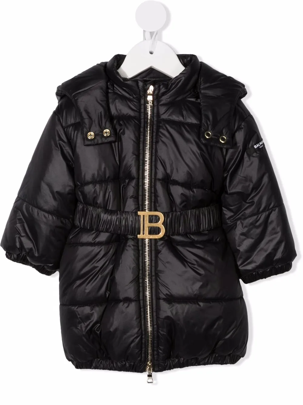 фото Balmain kids пуховик с поясом