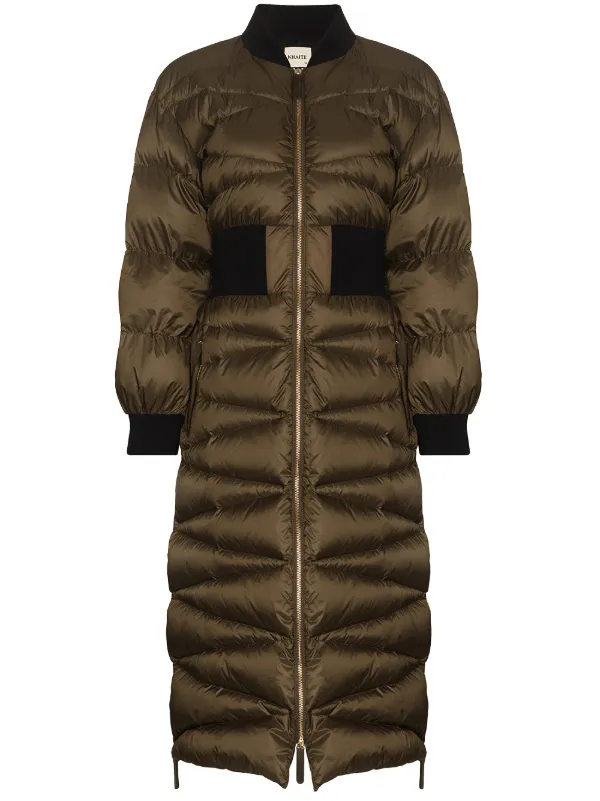 Khaite Jermaine Zip-Up Puffer Coat - Green
