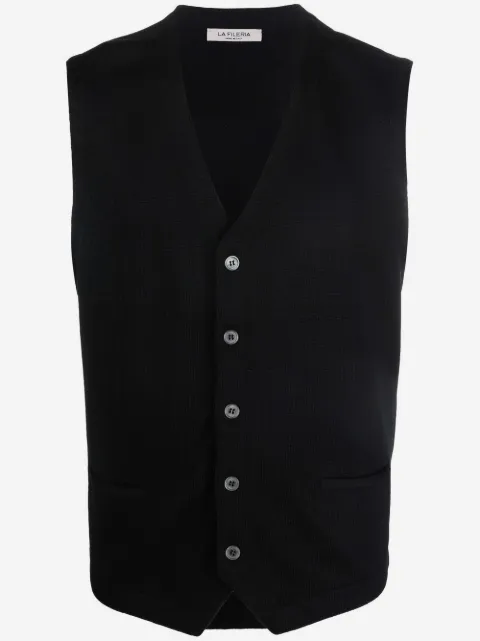 Fileria V-neck virgin wool gilet