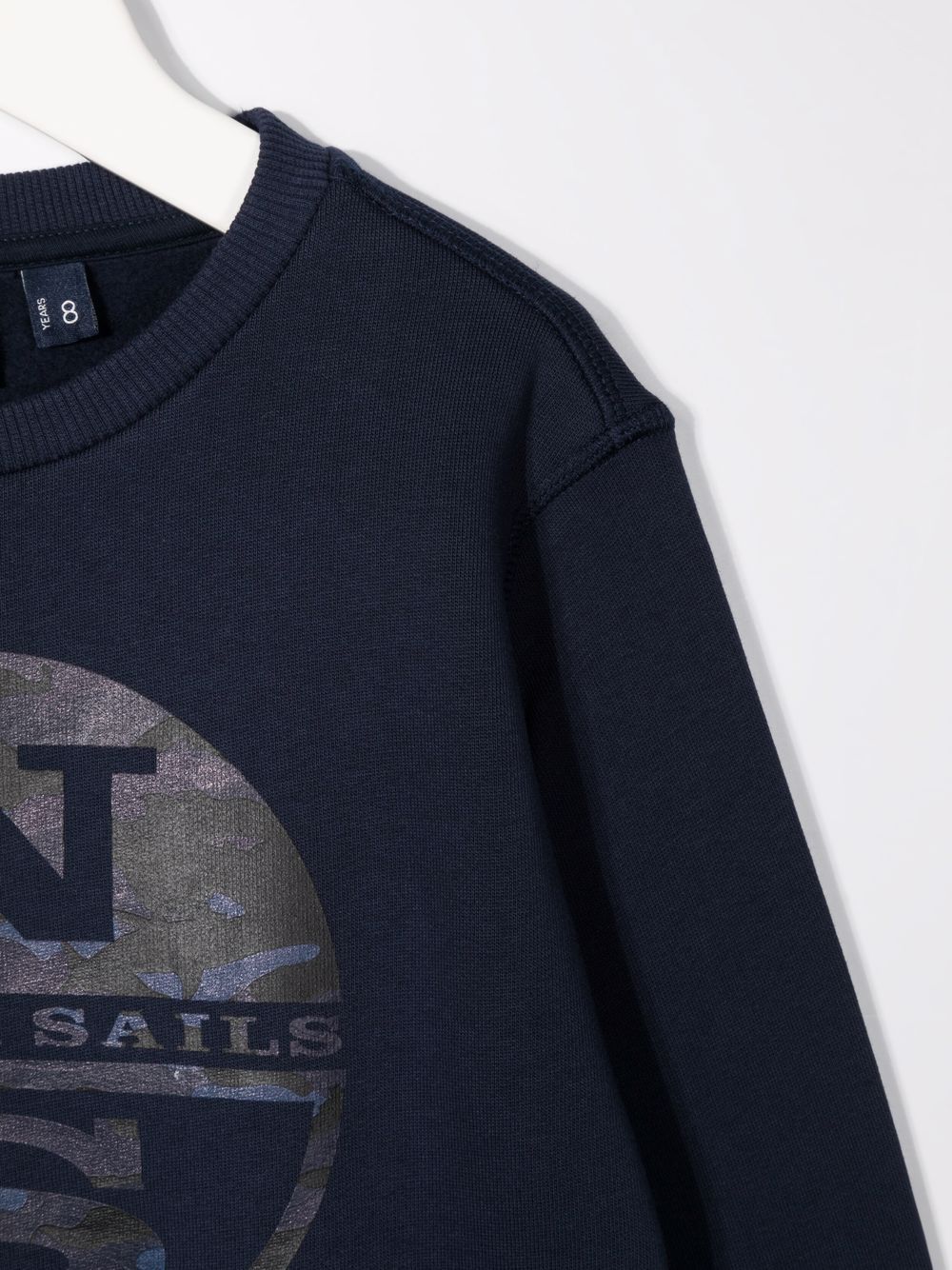 Shop North Sails Logo-print Long-sleeved Jumper In Blue