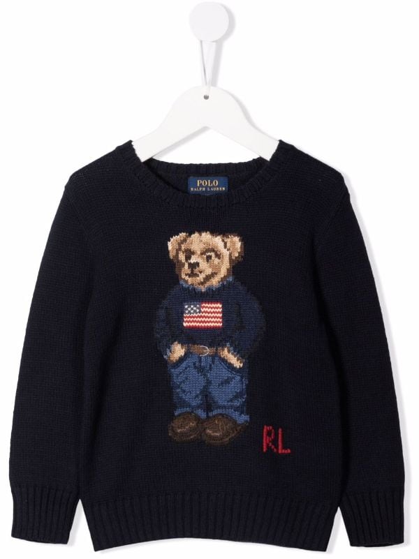 Ralph Lauren Kids Polo Bear-motif Jumper