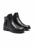 Geox Kids leather flat ankle boots - Black