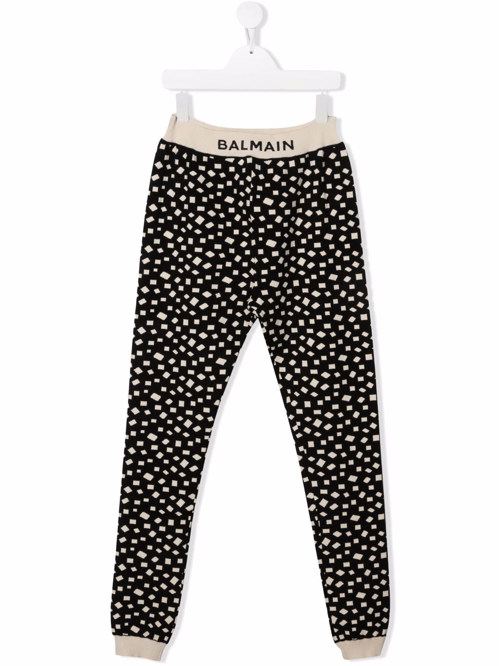 фото Balmain kids спортивные брюки с геометричным принтом