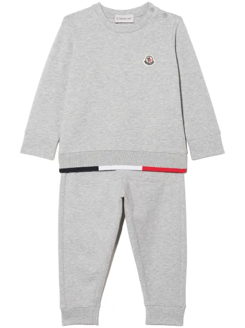 Moncler Enfant tricolour-trim tracksuit