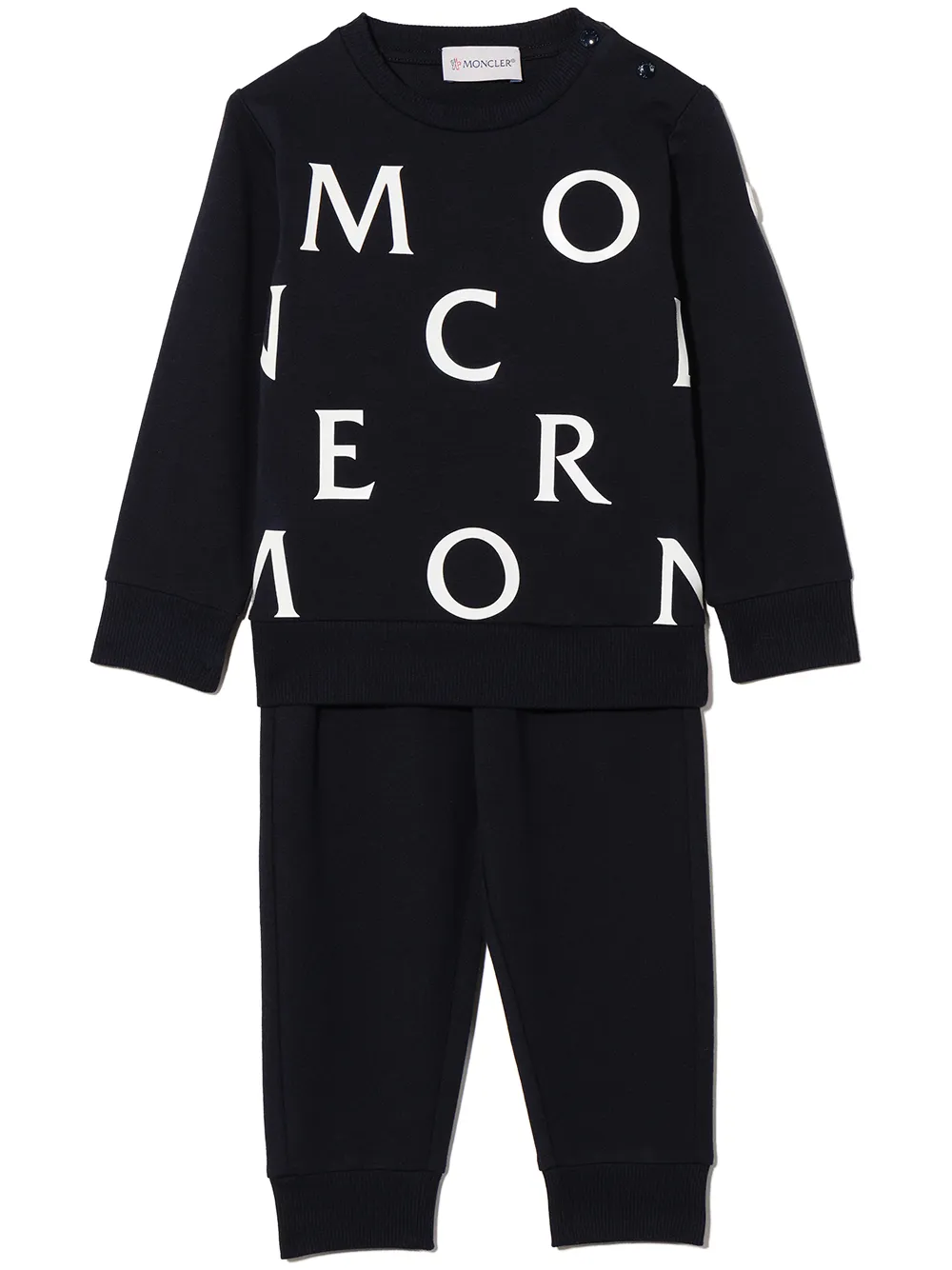 

Moncler Enfant traje deportivo con letras del logo - Azul