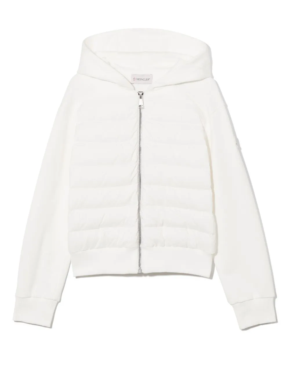 

Moncler Enfant chamarra capitonada con paneles - Blanco