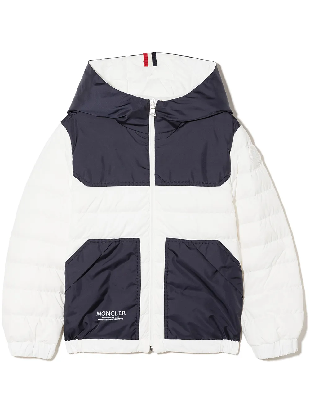 

Moncler Enfant chaleco capitonado con diseño de dos tonos - Azul