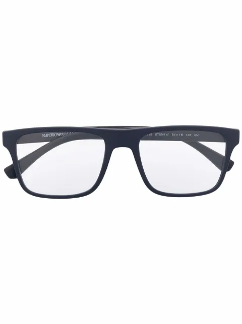 Emporio Armani changeable-lense rectangular sunglasses