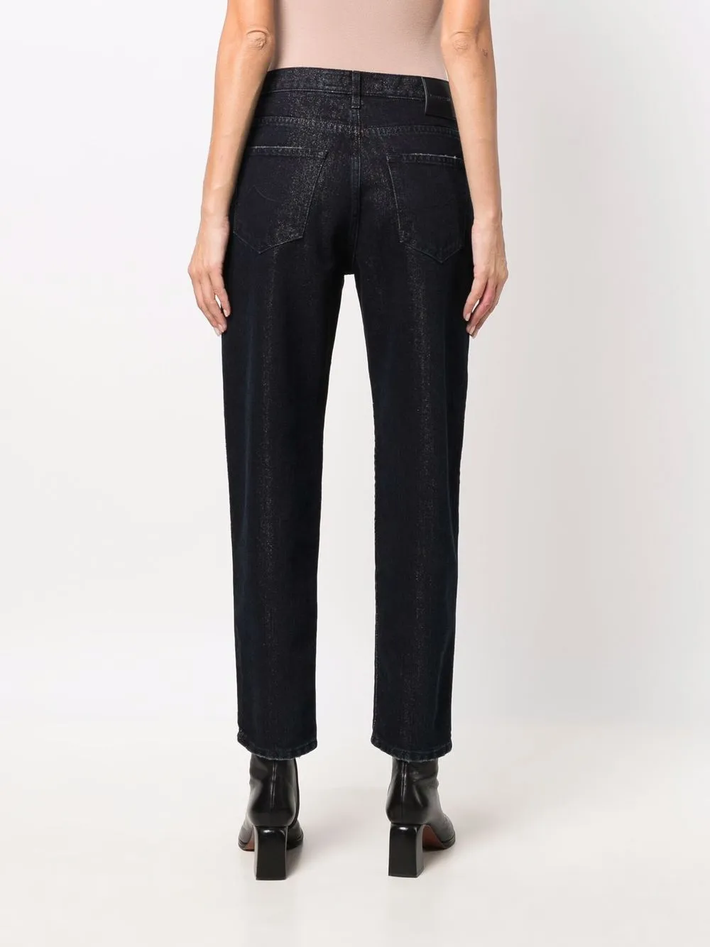 Shop Jacob Cohen Racer-stripe Tapered Jeans In Blue