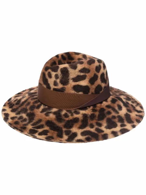 Borsalino Sophie leopard-print Fedora 